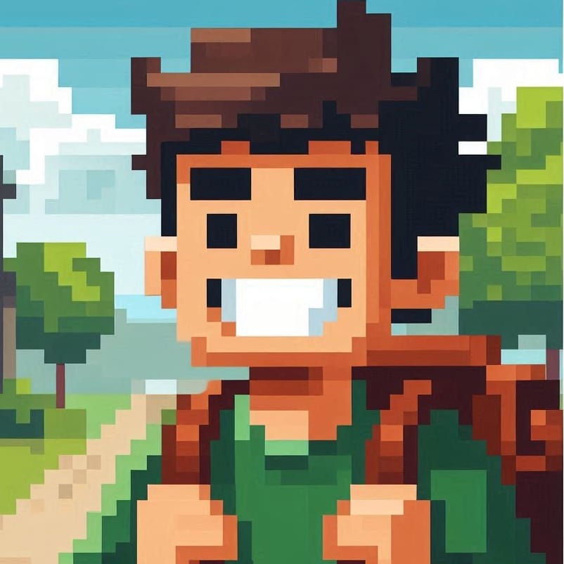 Pixel art avatar of Cal Oliver, creative technologist